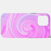 Lila Wave Abstrakt, Inspirivity iPhone Case (Rückseite (Horizontal))