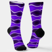 Lila Wave Crew Socks Socken (Gewinkelt)