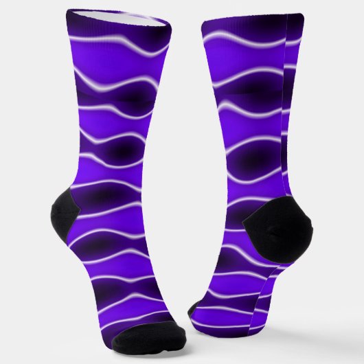Lila Wave Crew Socks Socken (Gewinkelt)