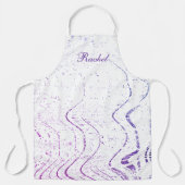 Lila Wave Künstlerisch Swirl Patterns Individuelle Schürze (Vorderseite)