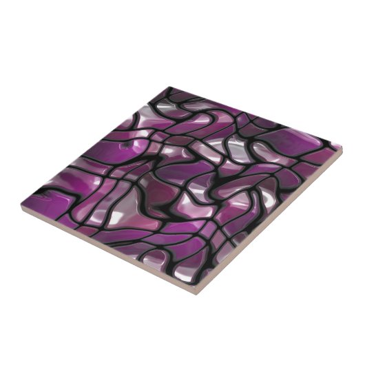 Lila Waves Abstrakt Fliese (Seite)