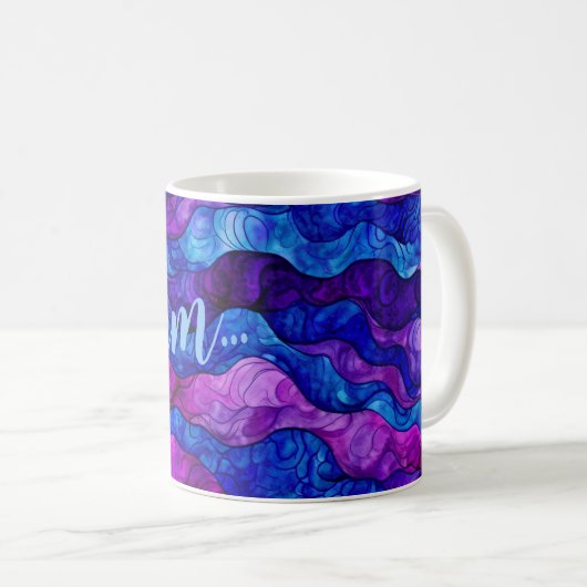 Lila Waves Dream Tasse (VorderseiteRechts)