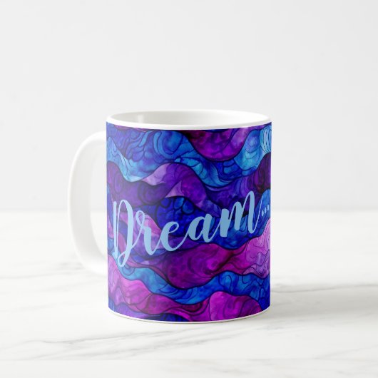 Lila Waves Dream Tasse (Vorderseite Links)