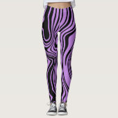 Lila Waves Strip-Leggings - Farbe auswählen Leggings (Vorderseite)