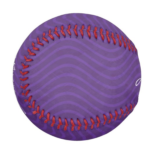 Lila Wavy Lines Muster Baseball (Vorderseite Links)