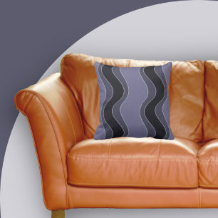 Lila Wavy Ripple Muster Kissen