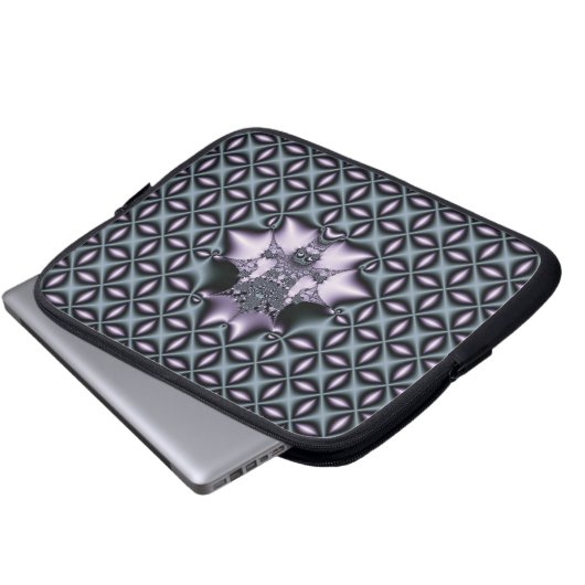 Lila Web Laptopschutzhülle (Vorne Knopf)