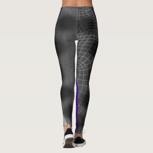 Lila Web Leggings (Rückseite)