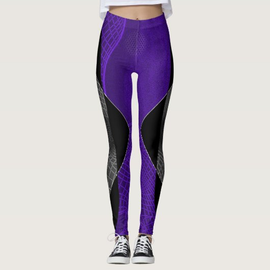 Lila Web Leggings (Vorderseite)