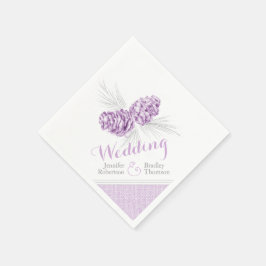 Lila Weberkegel Winterzwiebelnacken Serviette