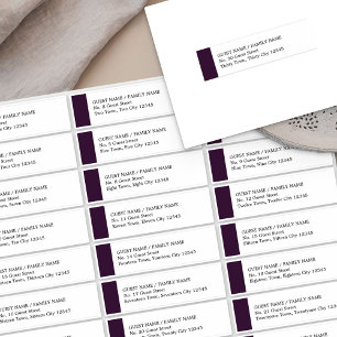 Lila Wedding 30 Guest Address Labels