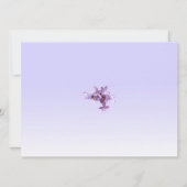 Lila Wedding mit BlumenBlumen Einladung (Rückseite)