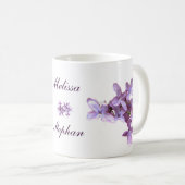 Lila Wedding mit BlumenBlumen Kaffeetasse (VorderseiteRechts)