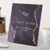 Lila Wedding Scrip Agate Luxury Violet Sockelschild (In Situ)