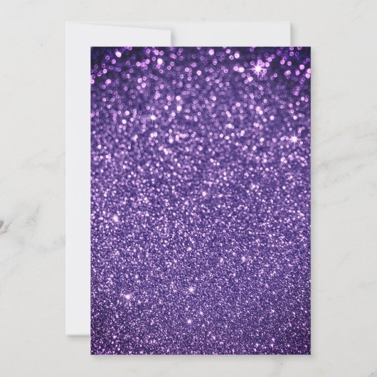 Lila weibliche Glitzer 50. Geburtstag (Rückseite)