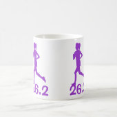 Lila weibliche Marathon-Läufer-Tasse 26,2 Meilen Kaffeetasse (Mittel)