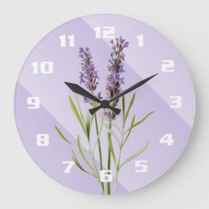 Lila weich und elegant große wanduhr