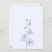 Lila weiche Blume Blüte Babydusche Einladung (Rückseite)