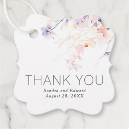 Lila Weichzeichner Elegante Blume Vielen Dank Geschenkanhänger