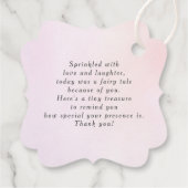 Lila Weichzeichner Elegante Blume Vielen Dank Geschenkanhänger (Rückseite)