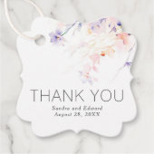 Lila Weichzeichner Elegante Blume Vielen Dank Geschenkanhänger (Vorderseite)