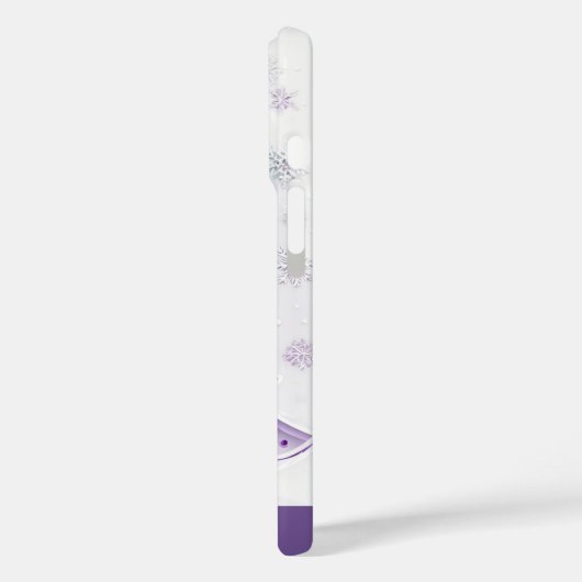 Lila Weihnachten Case-Mate iPhone Hülle (Rückseite / Links)