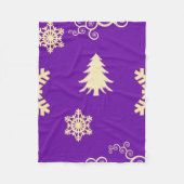 Lila Weihnachten Fleecedecke (Vorderseite)