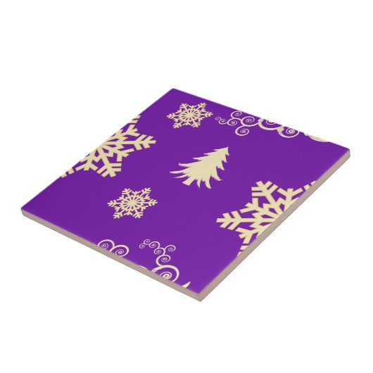 Lila Weihnachten Fliese (Seite)