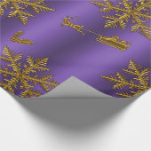 Lila Weihnachten Geschenkpapier (Ecke)