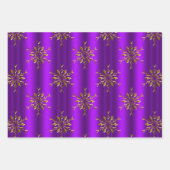 Lila Weihnachten Geschenkpapier Set (Vorderseite 3)