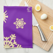 Lila Weihnachten Geschirrtuch (Viertel Falte)