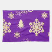 Lila Weihnachten Geschirrtuch (Horizontal)