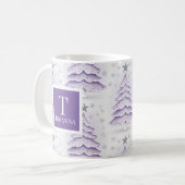 Lila Weihnachten Kaffeetasse (Vorderseite Links)