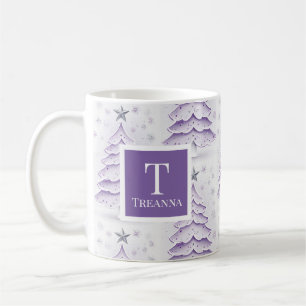 Lila Weihnachten Kaffeetasse