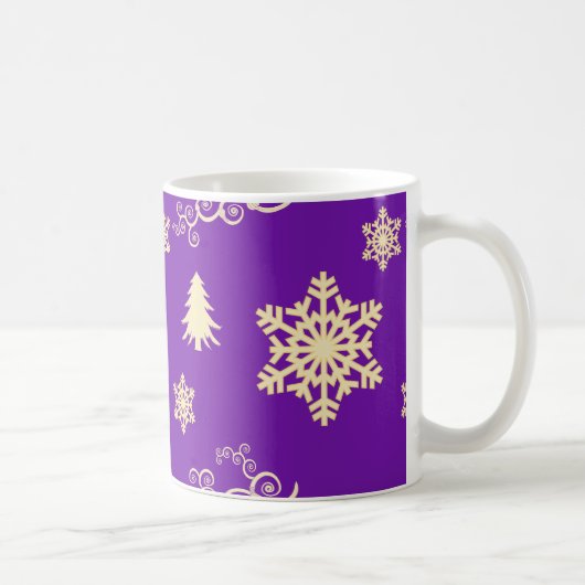 Lila Weihnachten Kaffeetasse (Rechts)