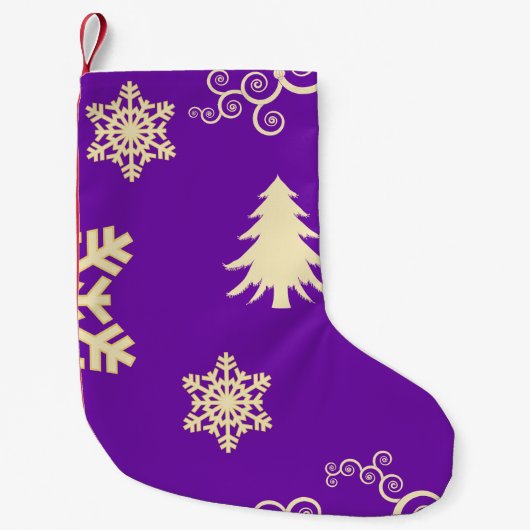 Lila Weihnachten Kleiner Weihnachtsstrumpf (Vorderseite)