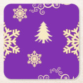 Lila Weihnachten Rechteckiger Pappuntersetzer (Vorderseite)