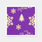 Lila Weihnachten Serviette (Vorderseite)