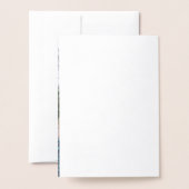 Lila Weihnachts-FotoCollage Folienkarte (Rückseite mit Umschlag)