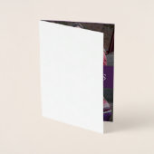 Lila Weihnachts-FotoCollage Folienkarte (Vorderseite)