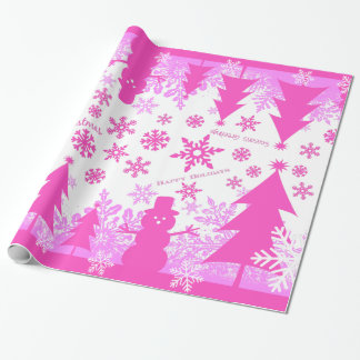 Lila Weihnachts-Wrackpapier in Pink Geschenkpapier