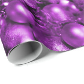 Lila Weihnachtsbaubles Geschenkpapier (Rolleneckpunkt)