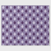 Lila Weihnachtsbaum-Ball Nahtloses Muster Geschenkpapier (Flach)