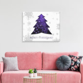 Lila Weihnachtsbaum Canvas drucken Leinwanddruck (Insitu (Wohnzimmer))