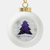 Lila Weihnachtsbaum Gerahmte Ornamente (Vorderseite)