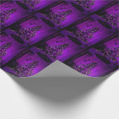 Lila Weihnachtsbaum Geschenkpapier (Ecke)