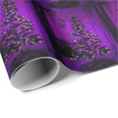Lila Weihnachtsbaum Geschenkpapier (Rolleneckpunkt)
