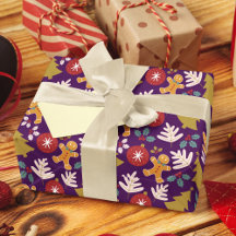 Lila Weihnachtsbaum Gingerbread Männer