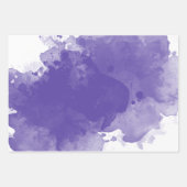 Lila Weihnachtsbaum Golden Snowflakes Geschenkpapier Set (Vorderseite 2)