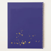 Lila Weihnachtsbaum Golden Snowflakes Planer (Rückseite)